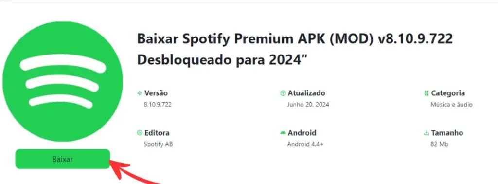 Baixe o APK do Spotify bandeira